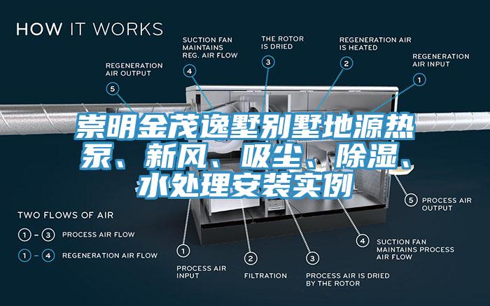 崇明金茂逸墅别墅地源热泵、新风、吸尘、除湿、水处理安装实例