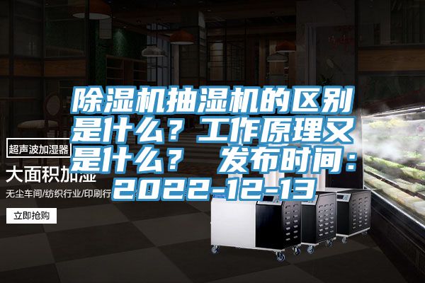 杏仁直播app最新版下载抽湿机的区别是什么？工作原理又是什么？ 发布时间：2022-12-13